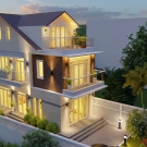 Nhà anh Dũng - mẫu nhà phố có mái dốc