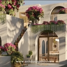 Nhà nhỏ phong cách Santorini cực xinh