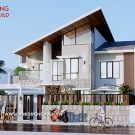 Modern House - Biệt thự phố một mái dốc