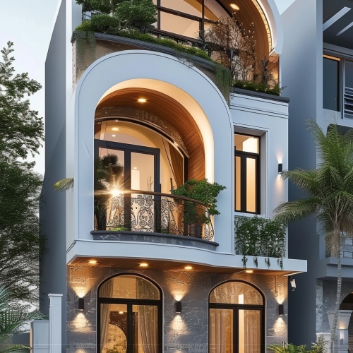 Lựa chọn phong cách thiết kế thẳng hay bo tròn cho phong cách thiết kế nhà phố đương đại ngày nay?